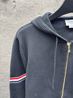 Navy Cotton Armband Stripe Zip-Through - Men's