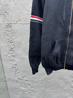 Navy Cotton Armband Stripe Zip-Through - Men's