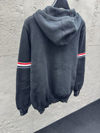 Navy Cotton Armband Stripe Zip-Through - Men's