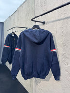 Navy Cotton Armband Stripe Zip-Through - Men's