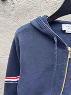 Navy Cotton Armband Stripe Zip-Through - Men's