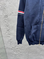 Navy Cotton Armband Stripe Zip-Through - Men's