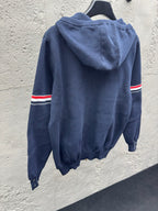 Navy Cotton Armband Stripe Zip-Through - Men's