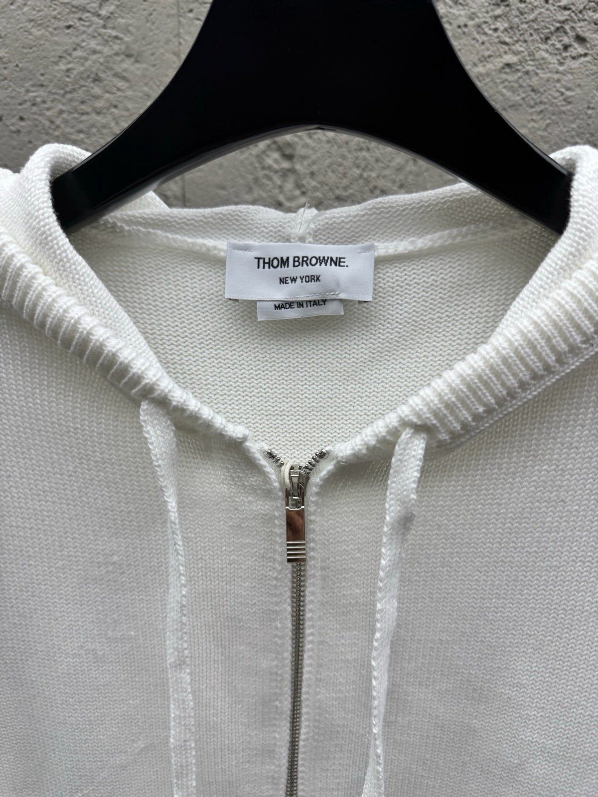 Navy Cotton Bar Stripe Zip-Through - Men's