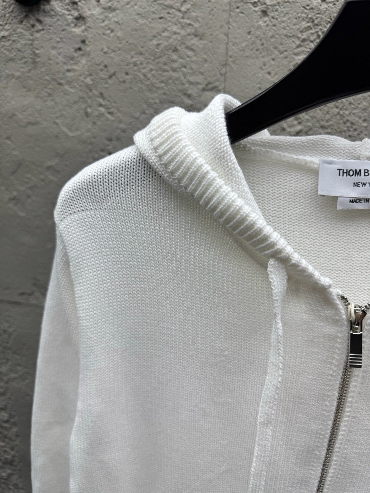 Navy Cotton Bar Stripe Zip-Through - Men's