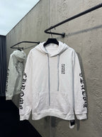 White Cotton Sleeve Print Zip-Through - Men's