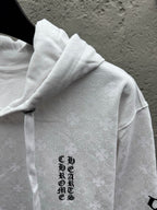 White Cotton Sleeve Print Zip-Through - Men's