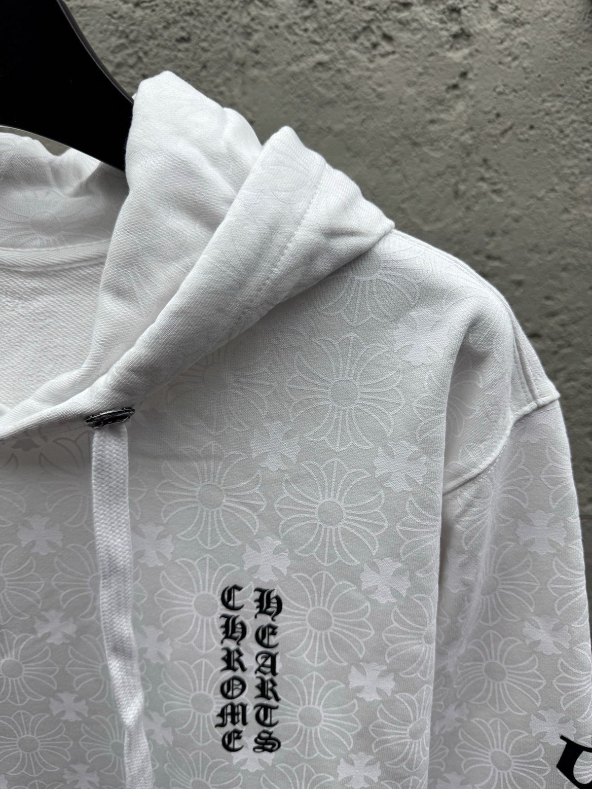 White Cotton Sleeve Print Zip-Through - Men's