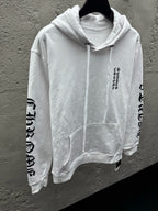 White Cotton Sleeve Print Zip-Through - Men's