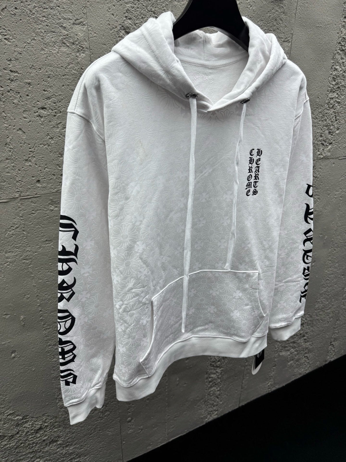 White Cotton Sleeve Print Zip-Through - Men's