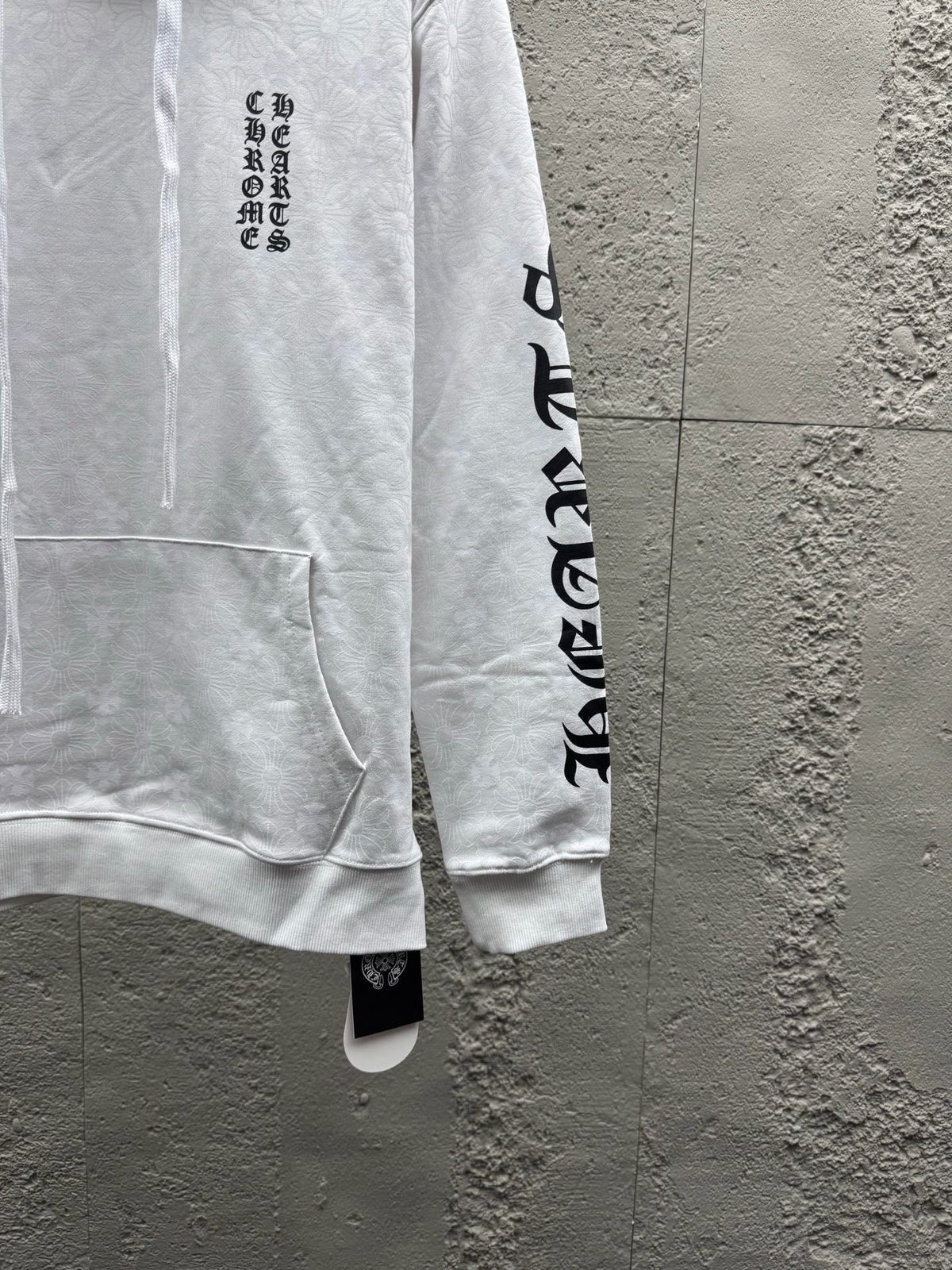 White Cotton Sleeve Print Zip-Through - Men's