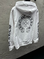 White Cotton Sleeve Print Zip-Through - Men's