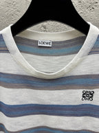 Weißes Bretonisches Kurzarm-T-Shirt aus Baumwolle mit Streifen – Herren