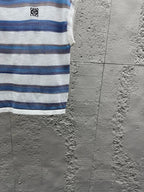 Weißes Bretonisches Kurzarm-T-Shirt aus Baumwolle mit Streifen – Herren