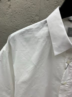 Blaues schlichtes Baumwoll-Kurzarmshirt – Herren