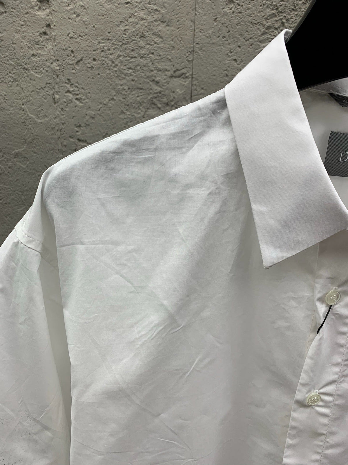 Blaues schlichtes Baumwoll-Kurzarmshirt – Herren
