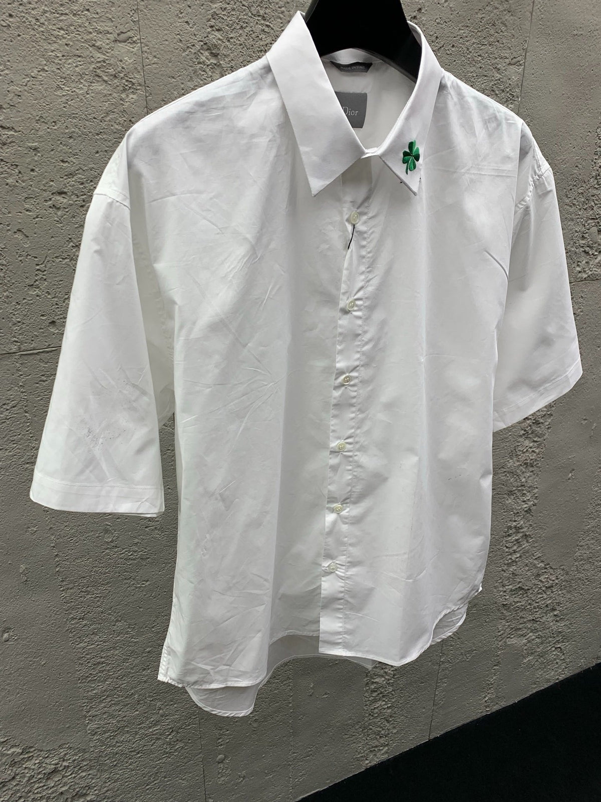 Blaues schlichtes Baumwoll-Kurzarmshirt – Herren