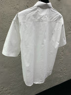 Blaues schlichtes Baumwoll-Kurzarmshirt – Herren