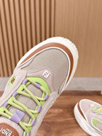 Weiße Leder-Colourblock-Chunky-Herrenschuhe