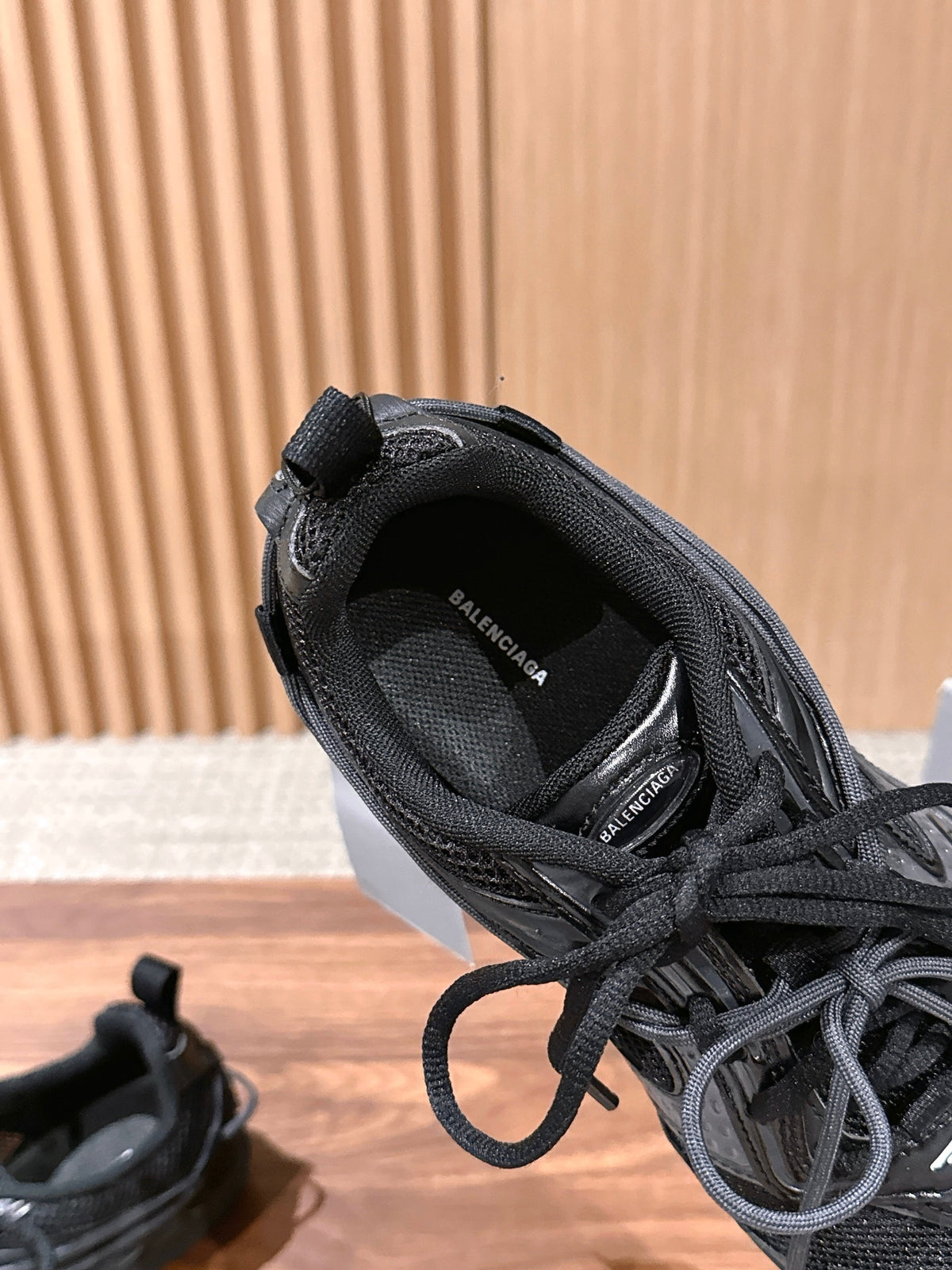 Panelled Runner Black and White Sneakers