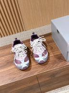 Panelled Runner Black and White Sneakers