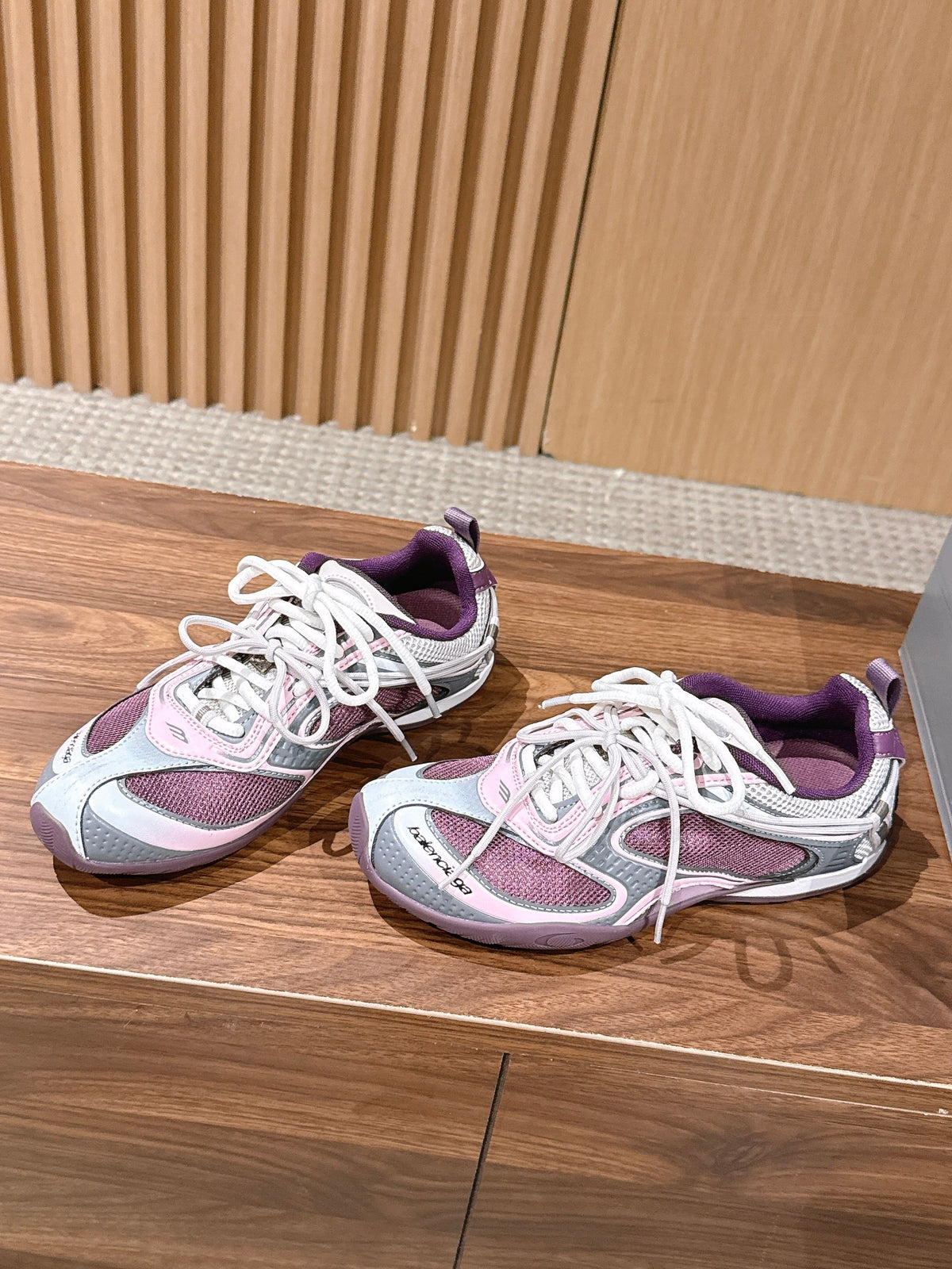 Panelled Runner Black and White Sneakers
