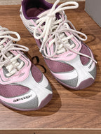 Panelled Runner Black and White Sneakers