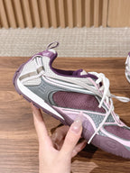 Panelled Runner Black and White Sneakers