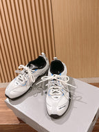 Panelled Runner Black and White Sneakers
