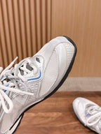Panelled Runner Black and White Sneakers