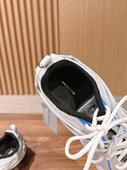 Panelled Runner Black and White Sneakers