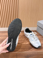 Panelled Runner Black and White Sneakers