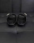 Black Leather Gold Hardware Multi Strap - Men's