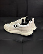 Leder-Low-Top-Sneaker Cremefarben - Herren
