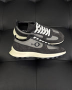 Leder-Low-Top-Sneaker Cremefarben - Herren