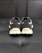 Leder-Low-Top-Sneaker Cremefarben - Herren