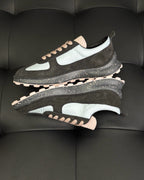 Leder-Low-Top-Sneaker Cremefarben - Herren