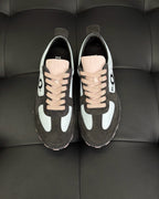 Leder-Low-Top-Sneaker Cremefarben - Herren