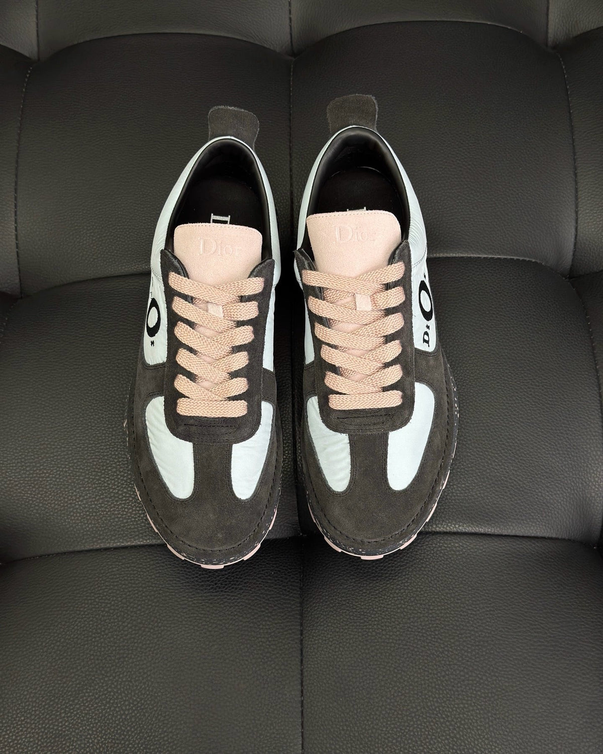 Leder-Low-Top-Sneaker Cremefarben - Herren
