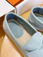 Blue Suede Rope Sole Loafer - Men's