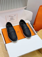 Blue Suede Rope Sole Loafer - Men's