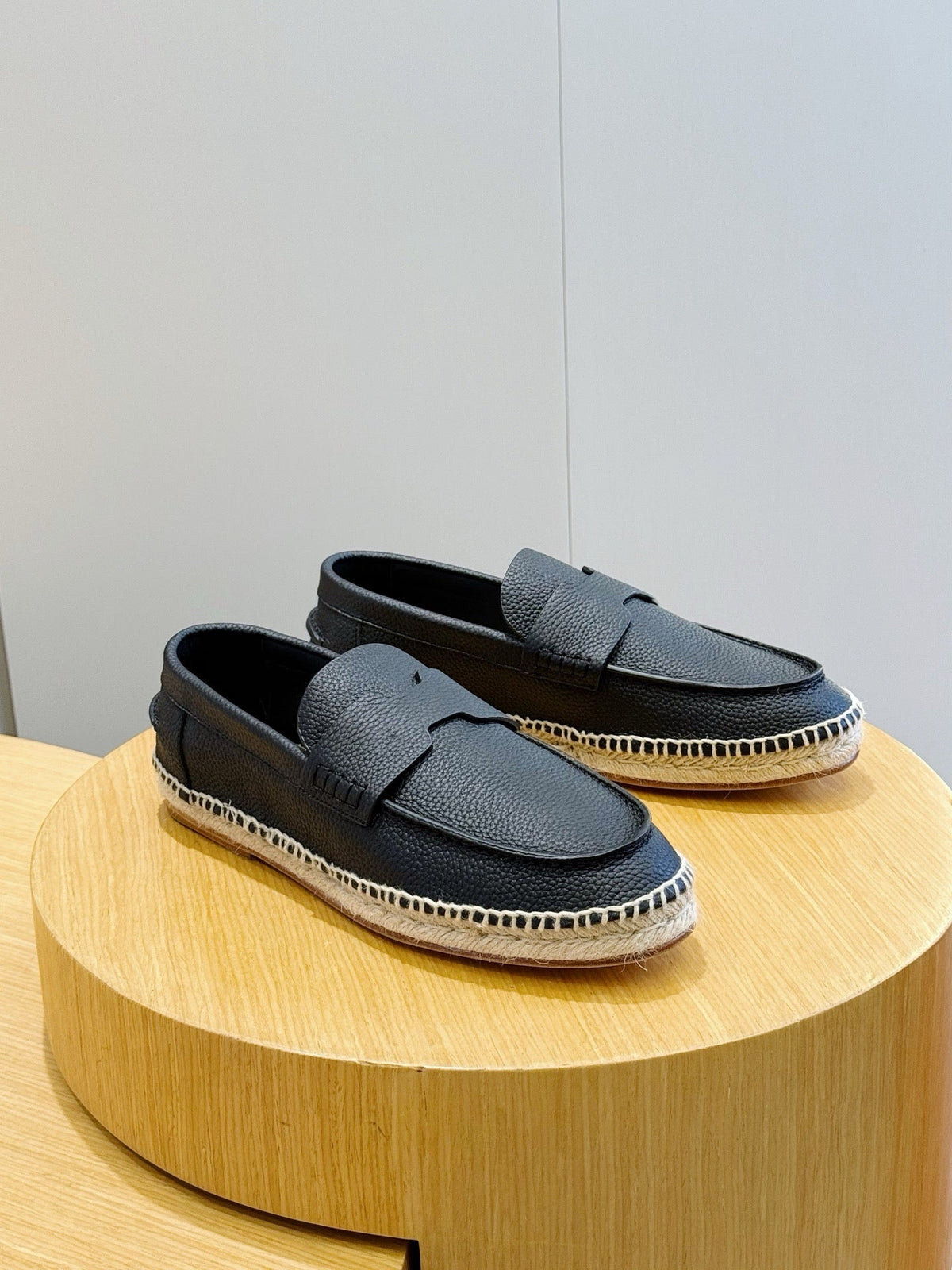 Blue Suede Rope Sole Loafer - Men's