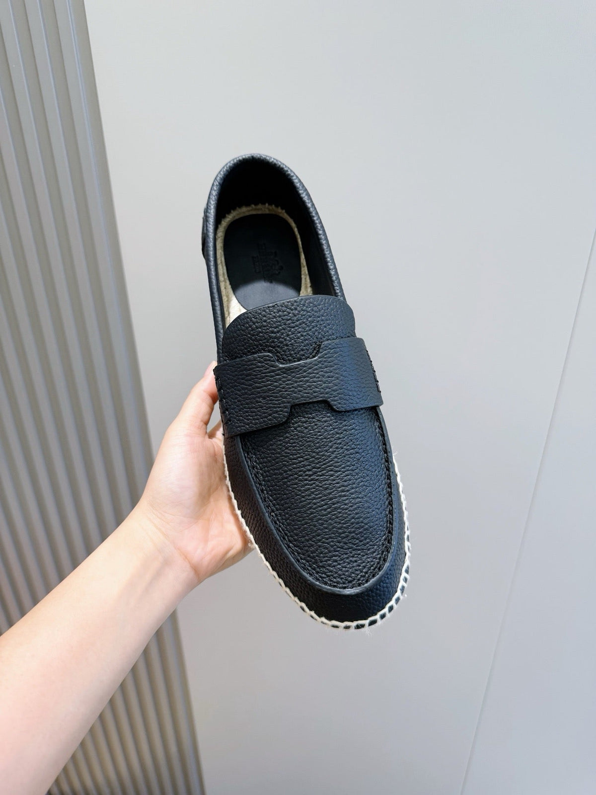 Blue Suede Rope Sole Loafer - Men's