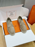 Blue Suede Rope Sole Loafer - Men's