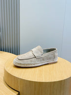 Blue Suede Rope Sole Loafer - Men's