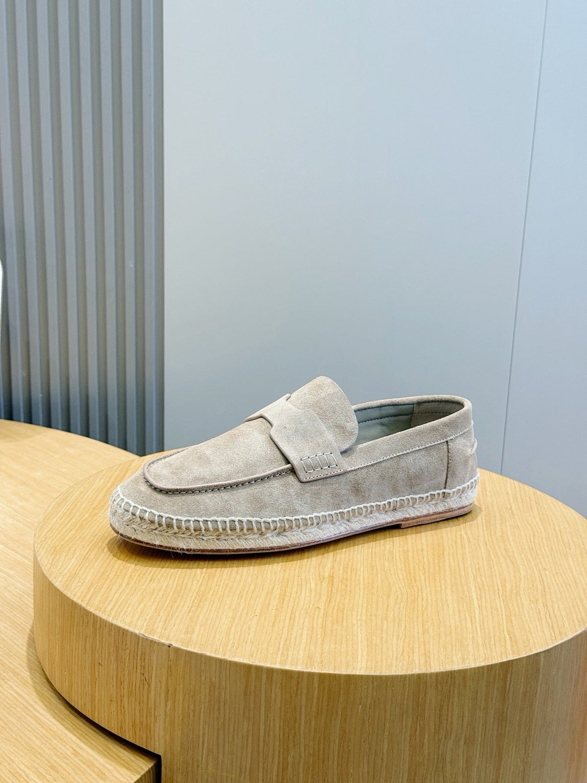 Blue Suede Rope Sole Loafer - Men's
