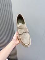 Blue Suede Rope Sole Loafer - Men's