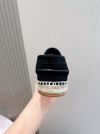 Mokassin aus blauem Wildleder mit Espadrille-Sohle – Herren