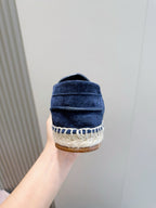 Navy Suede Espadrille Sole Loafer - Men's