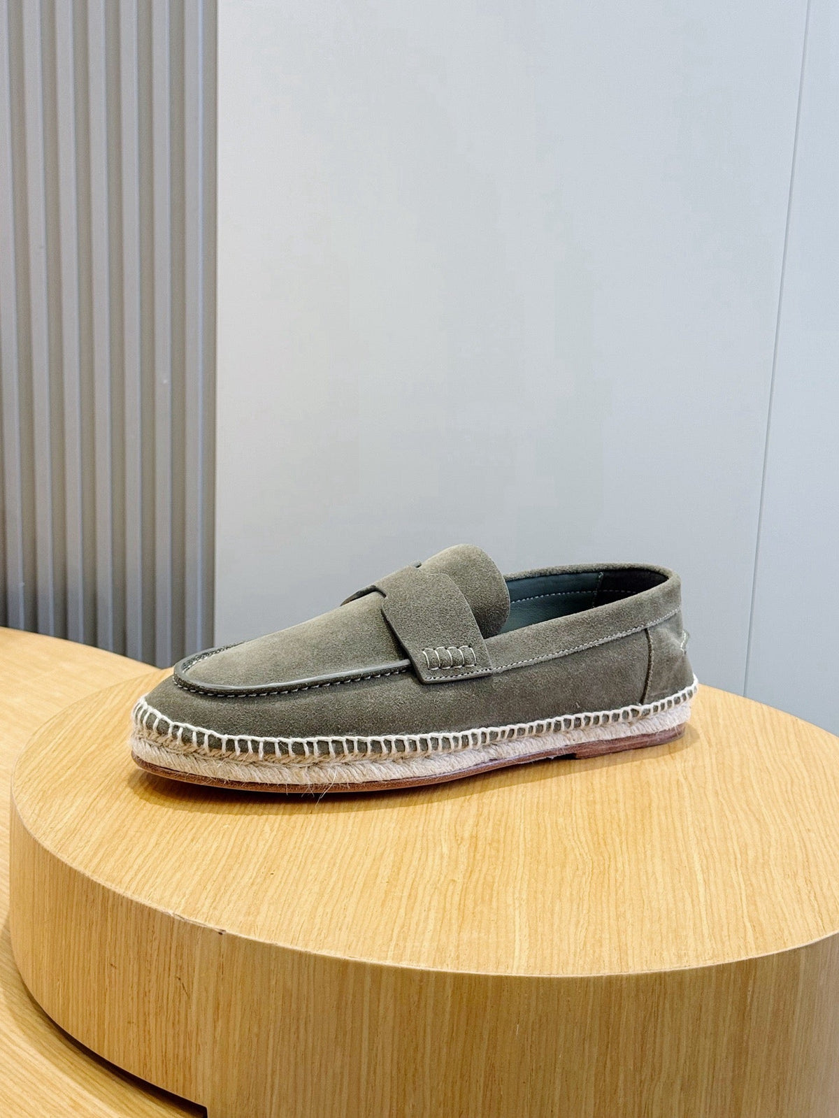 Navy Suede Espadrille Sole Loafer - Men's